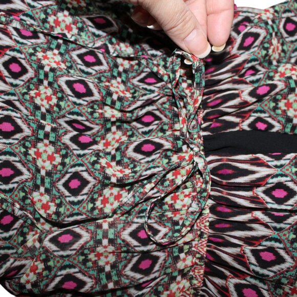 FALL SALE! Doe & Rae Maxi Dress COLORFUL GEOMETRIC PRINT S EUC - Picture 15 of 15